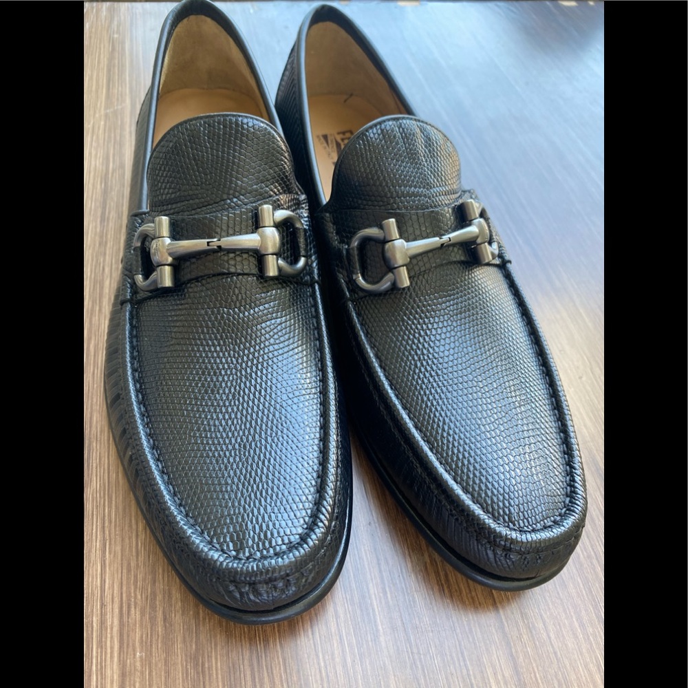 Men’s Salvador Ferragamo Exotic lizard leather